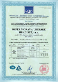 Certifikát ISO 9001 - Příloha