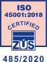 Certifikát ČSN ISO 45001:2018